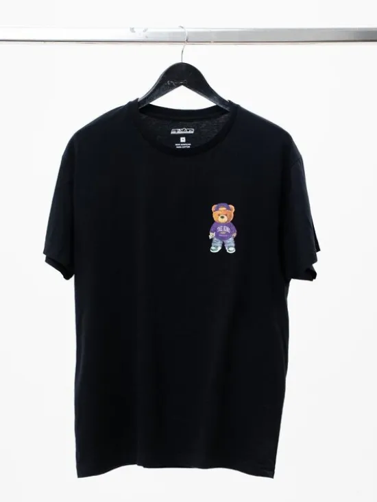 MyStars Komplet t-shirtów Zestaw 3 sztuki Chill Bear Misie Miśki Modne Czarny Regular Fit