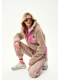NAOKO Kurtka przejściowa Teddy Sandstone Beżowy Regular Fit