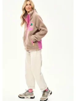 NAOKO Kurtka przejściowa Teddy Sandstone Beżowy Regular Fit