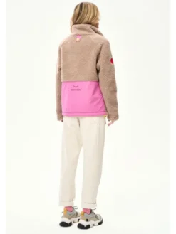 NAOKO Kurtka przejściowa Teddy Sandstone Beżowy Regular Fit