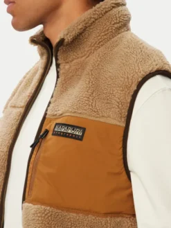 Napapijri Bezrękawnik Yupik V 2 NP0A8B8R Beżowy ciemny Regular Fit