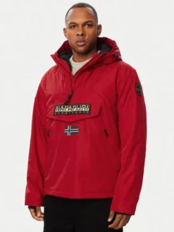 Napapijri Kurtka anorak Rainforest Next NP0A4IB9 Czerwony Regular Fit