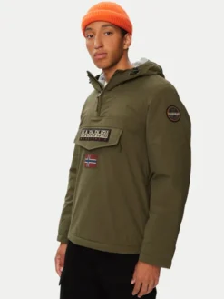 Napapijri Kurtka anorak Rainforest Winter 3 NP0A4GMC Khaki Regular Fit