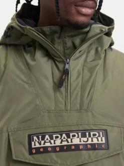 Napapijri Kurtka anorak Rainforest Next NP0A4IB9 Khaki Regular Fit