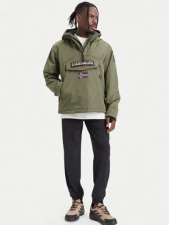 Napapijri Kurtka anorak Rainforest Next NP0A4IB9 Khaki Regular Fit