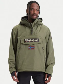 Napapijri Kurtka anorak Rainforest Next NP0A4IB9 Khaki Regular Fit
