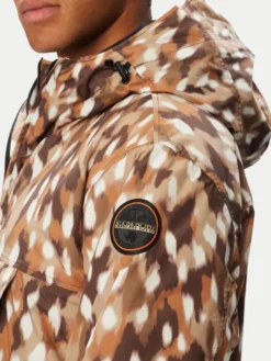 Napapijri Kurtka anorak Rf Next Aop 1 NP0A8AHX Brązowy Regular Fit