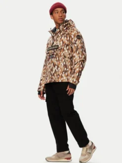 Napapijri Kurtka anorak Rf Next Aop 1 NP0A8AHX Brązowy Regular Fit