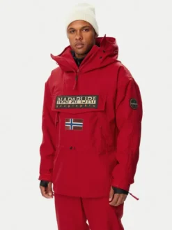 Napapijri Kurtka anorak Skidoo Next NP0A8B3G Czerwony ciemny Loose Fit