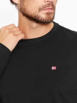 Napapijri Longsleeve Salis NP0A4HN7 Czarny Regular Fit
