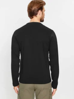 Napapijri Longsleeve Salis NP0A4HN7 Czarny Regular Fit