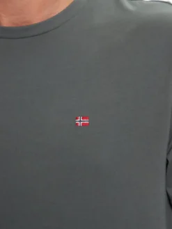 Napapijri Longsleeve Salis NP0A4HN7 Zielony Regular Fit