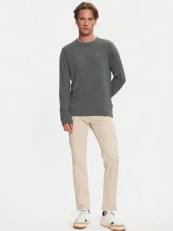 Napapijri Longsleeve Salis NP0A4HN7 Zielony Regular Fit