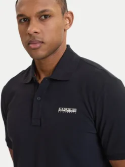 Napapijri Polo E-Small Box NP0A88TQ Czarny Relaxed Fit