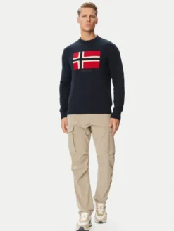 Napapijri Sweter D-Mura C NP0A891U Granatowy Regular Fit