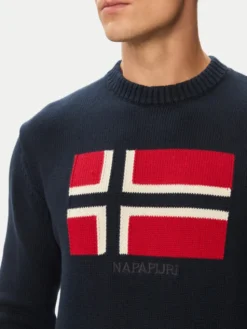 Napapijri Sweter D-Mura C NP0A891U Granatowy Regular Fit