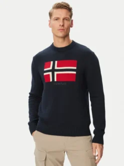 Napapijri Sweter D-Mura C NP0A891U Granatowy Regular Fit