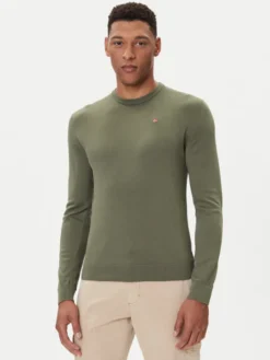 Napapijri Sweter Droz NP0A4I2G Zielony Regular Fit
