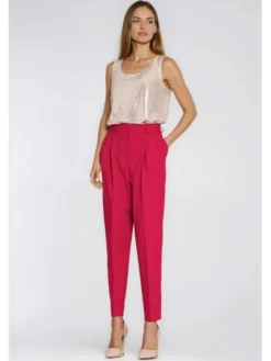 NIFE Bluzka B219 Beżowy Regular Fit
