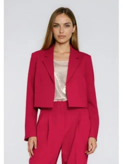 NIFE Bluzka B219 Beżowy Regular Fit