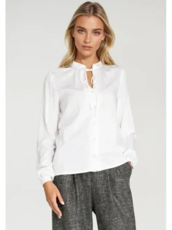 NIFE Bluzka B203 Écru Regular Fit