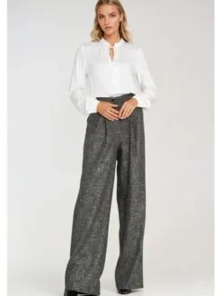 NIFE Bluzka B203 Écru Regular Fit