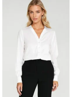 NIFE Bluzka B206 Écru Regular Fit