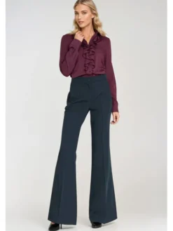NIFE Bluzka B202 Fioletowy Feminine Fit
