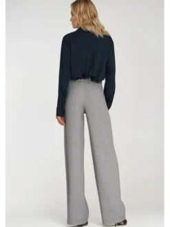 NIFE Bluzka B194 Granatowy Oversize
