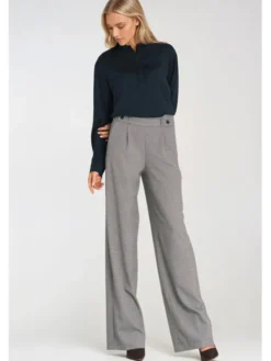 NIFE Bluzka B194 Granatowy Oversize