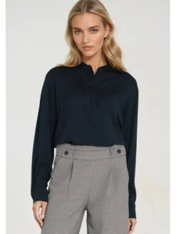 NIFE Bluzka B194 Granatowy Oversize