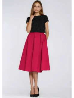 NIFE Bluzka B219 Srebrny Feminine Fit