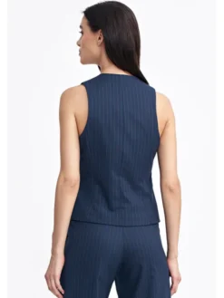 NIFE Kamizelka KA07 Granatowy Regular Fit
