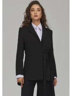 NIFE Marynarka Z104 Czarny Regular Fit