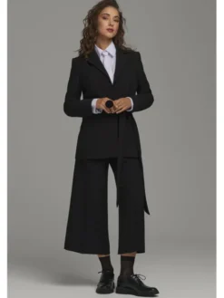 NIFE Marynarka Z104 Czarny Regular Fit