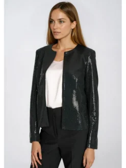 NIFE Marynarka Z93 Czarny Regular Fit