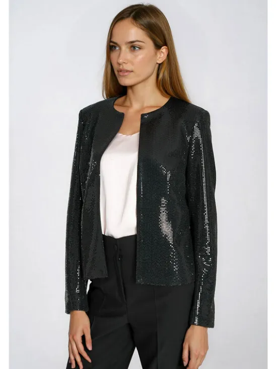 NIFE Marynarka Z93 Czarny Regular Fit