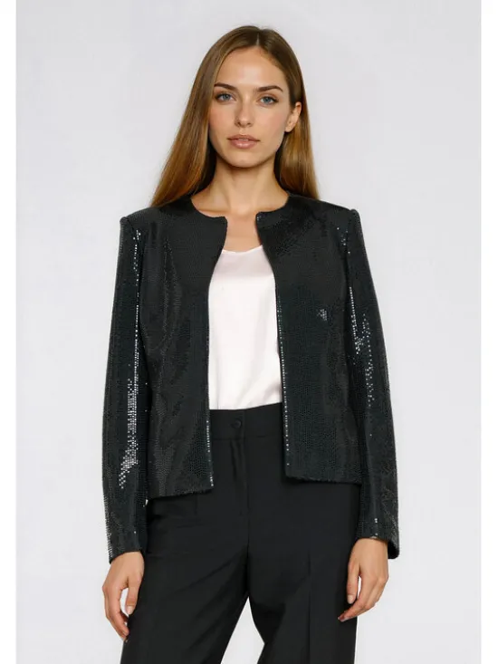 NIFE Marynarka Z93 Czarny Regular Fit
