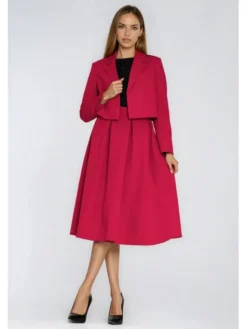 NIFE Marynarka Z94 Czerwony Regular Fit