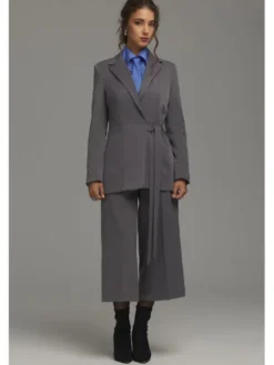 NIFE Marynarka Z104 Szary Regular Fit