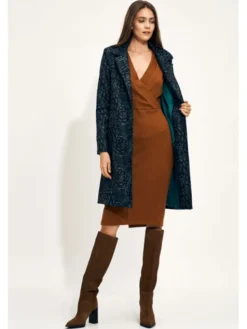 NIFE Płaszcz przejściowy PL19 Czarny Regular Fit