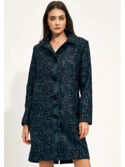 NIFE Płaszcz przejściowy PL19 Czarny Regular Fit