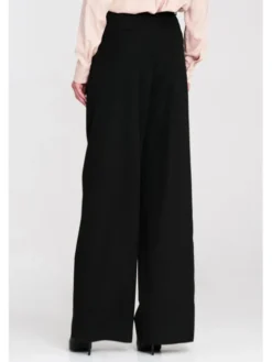 NIFE Spodnie damskie SD122 Czarny Wide Leg