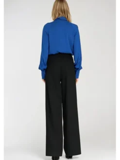 NIFE Spodnie damskie SD122 Czarny Wide Leg