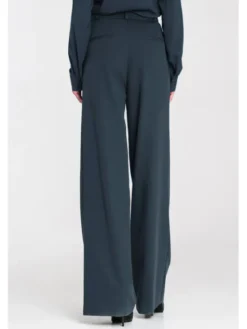 NIFE Spodnie damskie SD122 Granatowy Wide Leg