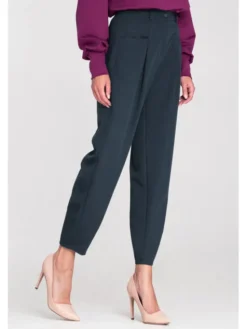 NIFE Spodnie damskie SD120 Granatowy Baggy Fit