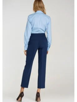 NIFE Spodnie damskie SD117 Niebieski Authentic Slim Fit