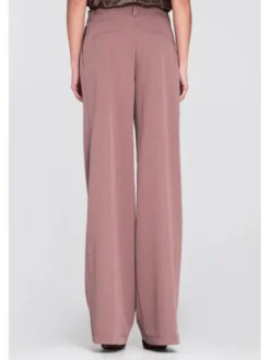 NIFE Spodnie materiałowe SD127 Brązowy Wide Leg