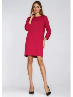 NIFE Sukienka codzienna S291 Czerwony A-Line Fit