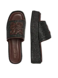 Nine West Klapki EO-259-8201 Czarny